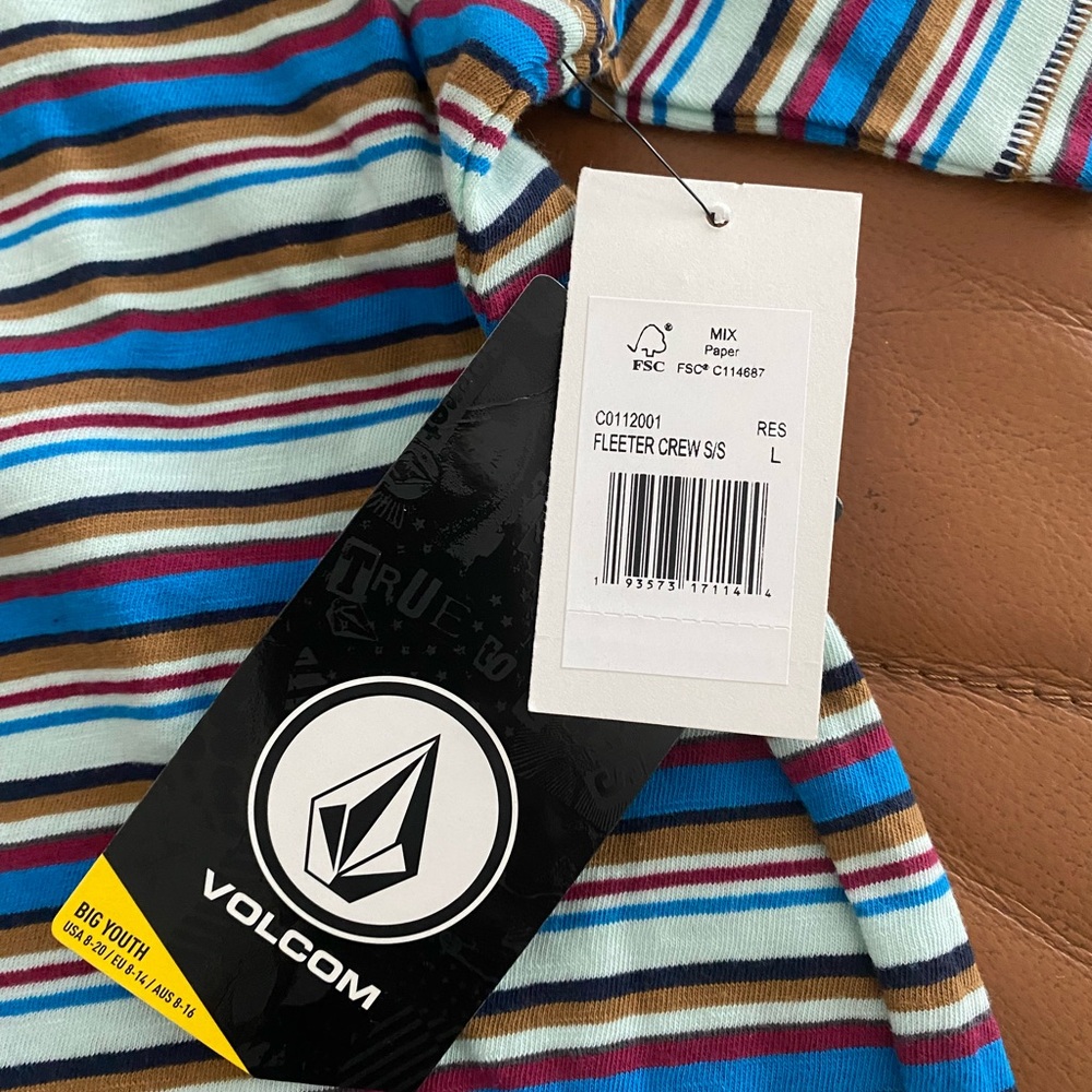 Volcom boys stripped shirt
